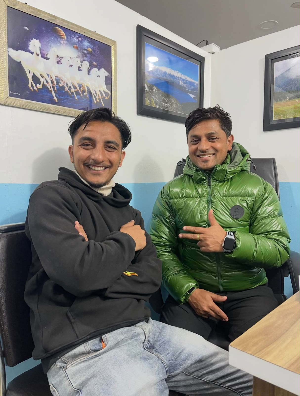 Dr. Sagar Pokherel with a visiting guest